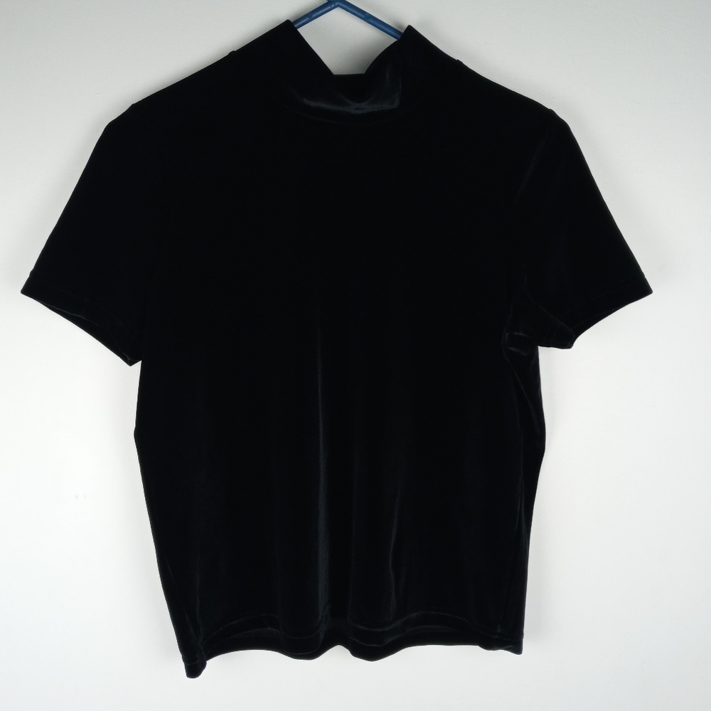 Madewell Velvet Mockneck Tee Size S